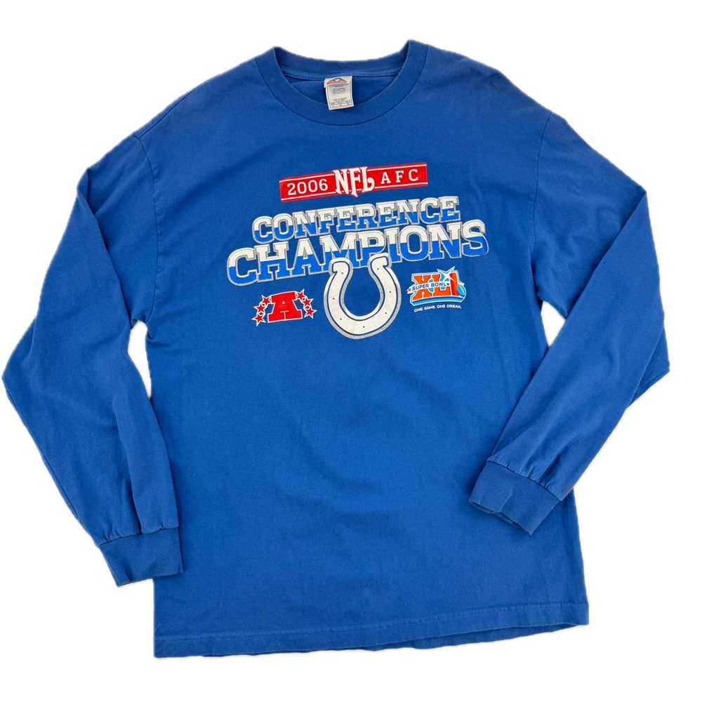 ALSTYLE Indianapolis Colts 2006 NFL AFC Conference Champions L/S T-Shirt Size L